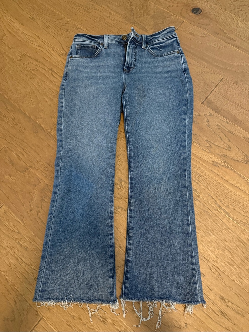 LC Lauren Conrad Medium Blue High-Rise Wide-Leg Jeans